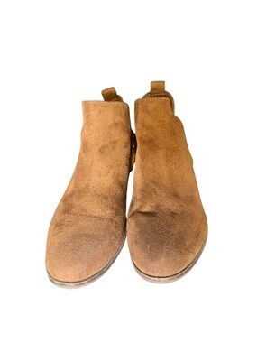 Women’s Suede Chelsea Ankle Boots in Chestnut Brown Size 8